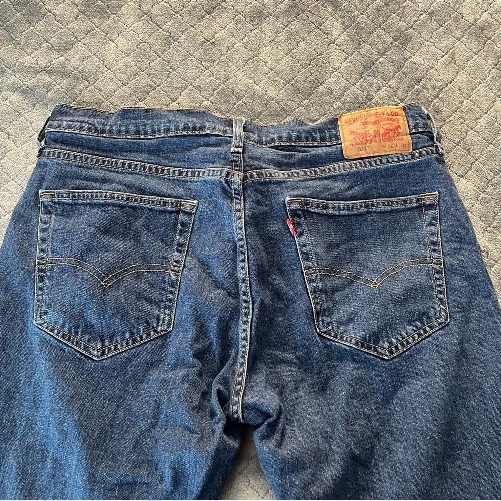 Levi's Men's Straight Jeans‎ in Dark Blue Denim